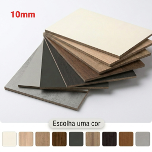 10mm - Placa de Madeira Melamina para corte à medida - várias cores
